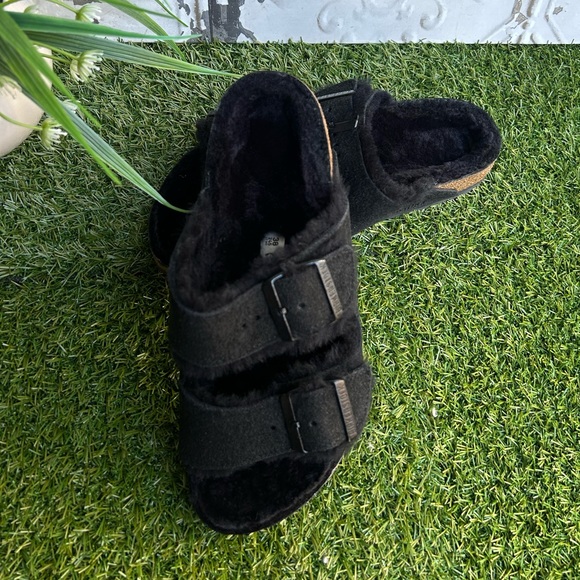 BIRKENSTOCK Arizona shearling fur black EU 38 US 7 - 7.5 Women - Picture 6 of 16